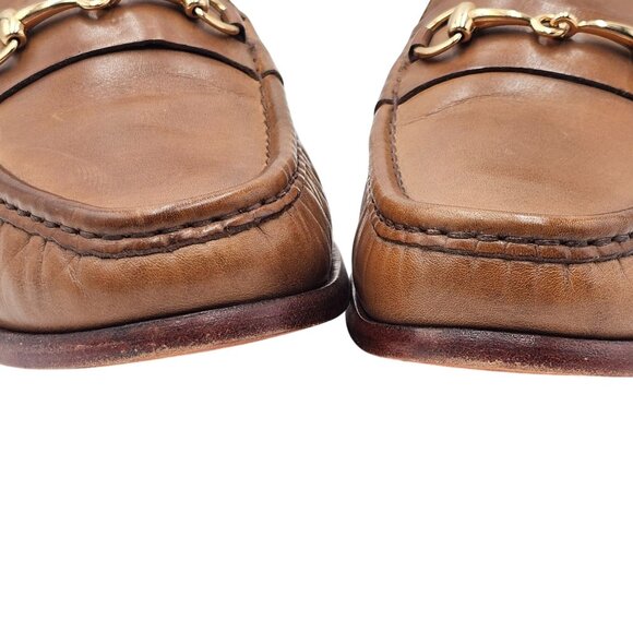 Cole Haan Mens 11.5M Light Brown Tan Gold Horsebit Leather Dress Shoes Loafers - Picture 9 of 14